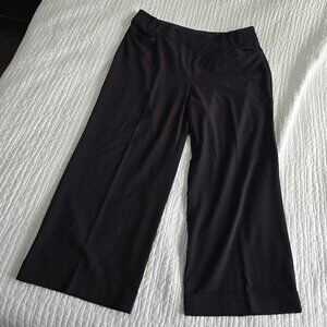 Lane Bryant Allie Wide Leg Cuffed Trousers Work Pants - Black - 22R